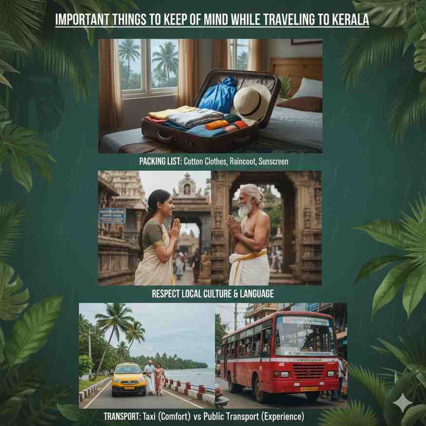 Important things to keep in mind while traveling to Kerala